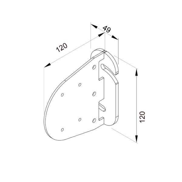 Fix konzol - kétoldalas